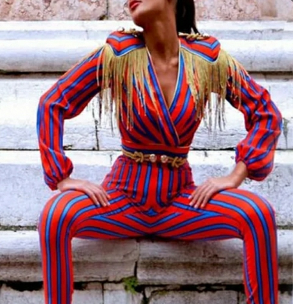 Striped Jumpsuit